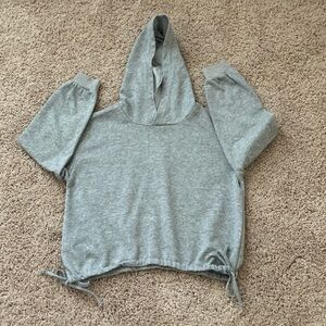 Girls Gray Hoodie Shirt Long Sleeve